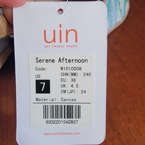 NWT UIN Women's Size 7 Slip on Travel Shoes Serene Afternoon Toledo I - Picture 13 of 14